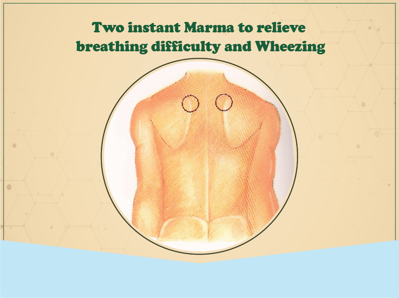 Two instant Marma to relieve breathing difficulty and Wheezing 